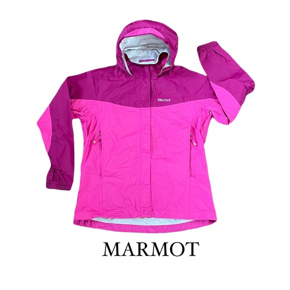 Marmot Other - MARMOT Kids Full Zippered Light Hidden Hoodie Wind Rain Coat Jacket XL